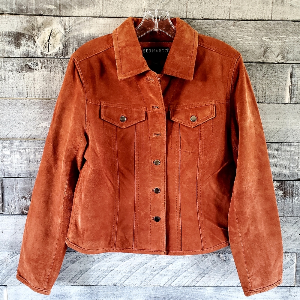 Bernardo Genuine Suede Orange/Rust Jacket